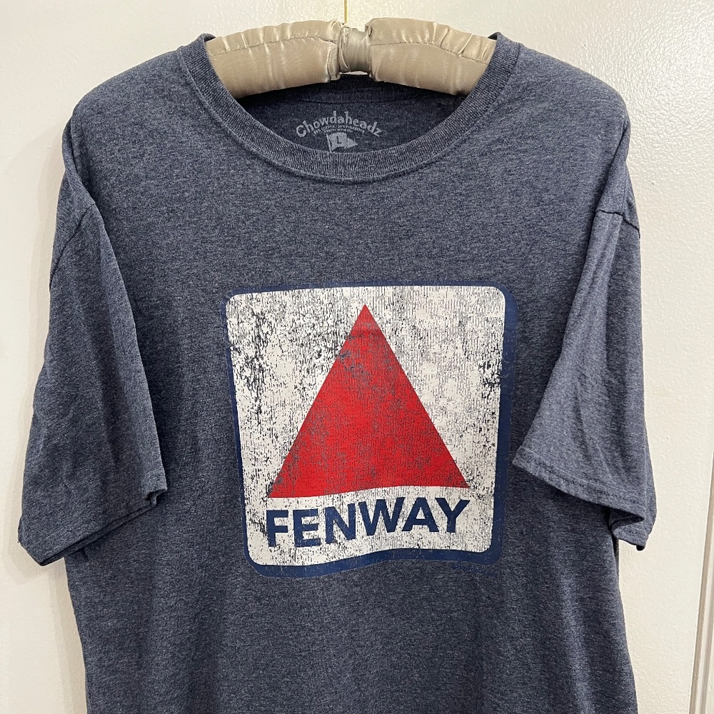 Fenway Citgo Logo, Chowdaheadz, Grey, size L, short sleeve, tshirt